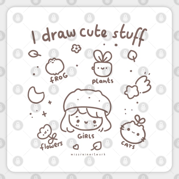 kawaii stuff Sticker by missrainartwork 